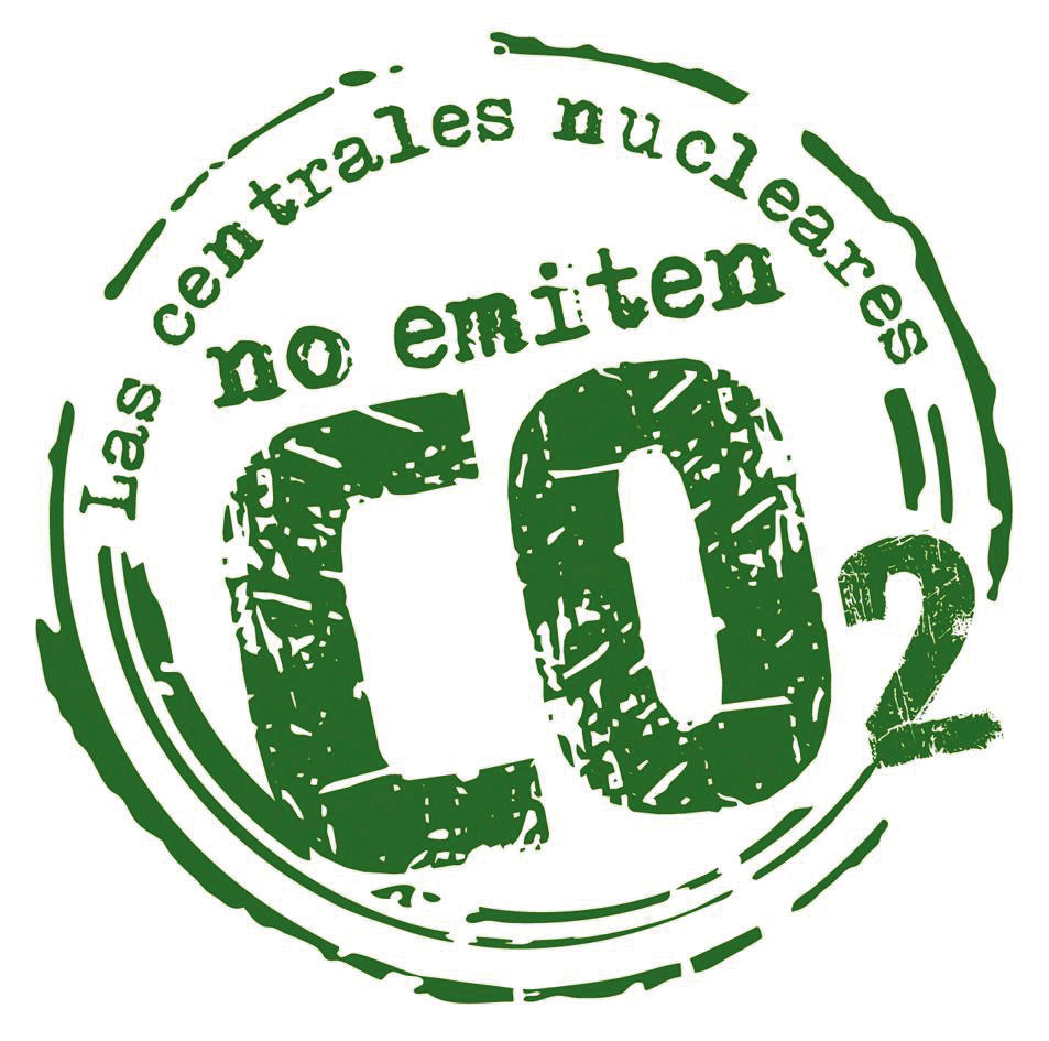 Logo de las Centrales Nucleares no emiten CO2
